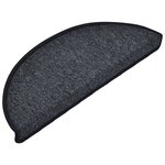 vidaXL Tapis d'escalier 15 Pièces Anthracite 65x24x4 cm