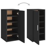 vidaXL Armoire à chaussures Noir 32x35x70 cm Aggloméré