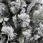 vidaXL Sapin de Noël à flocons de neige et pommes de pin 150 cm PVC/PE