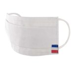 Masque lavable blanc uns1 40 lavages made in france adulte