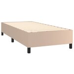 vidaXL Lit à sommier tapissier avec matelas Cappuccino 90x200 cm