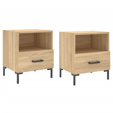 vidaXL Tables de chevet 2 Pièces chêne sonoma 40x35x47 5 cm