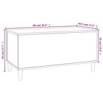 vidaXL Table basse Noir 90x44 5x45 cm Bois d'ingénierie