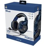 Casque-micro gaming - trust - forze - bleu - ps4