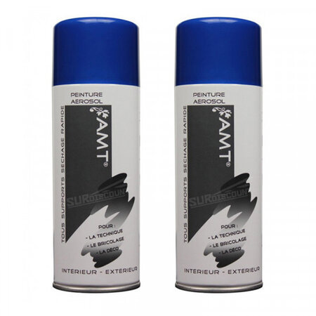 Lot de 2 bombes de peinture - bleu checkington - amt
