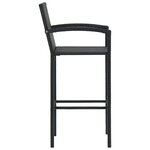 vidaXL Jeu de bar de jardin 5 Pièces avec accoudoirs Résine tressée Noir