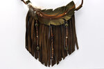 Collier bohème vert et brun