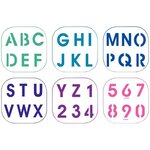Lot 6 Pochoirs Alphabet Et Chiffres