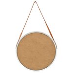 vidaXL Miroir mural avec sangle 50 cm Argenté