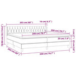 vidaXL Lit à sommier tapissier avec matelas Crème 200x200 cm Tissu