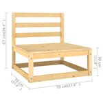 vidaXL Salon de jardin 8 Pièces avec coussins Bois de pin massif