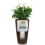 Lechuza jardinière rondo 40 all-in-one taupe haute brillance 15744