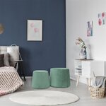 Poufs gigognes en velours gaufré (lot de 2) vert d'eau