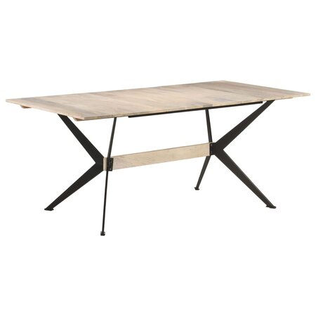 vidaXL Table de salle à manger 180x90x76 cm Bois de manguier massif
