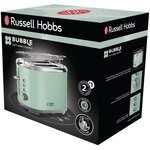 RUSSELL HOBBS 25080-56 Toaster Grille Pain Bubble Fentes XL, Cuisson Réglable - Vert