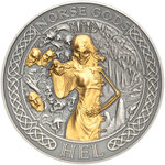 Pièce de monnaie en Argent 1 Dollar g 62.2 (2 oz) Millésime 2023 Norse Gods Plating HEL