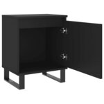 vidaXL Table de chevet noir 40x30x50 cm bois d’ingénierie