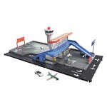 Matchbox - coffret aéroport matchbox  avec sons  accessoires  1 voiture et 1 avion inclus - circuit / petites voiture - des 3 ans
