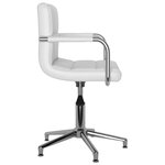 vidaXL Chaises pivotantes à manger lot de 4 blanc similicuir