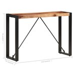 vidaXL Table console 110x35x76 cm Bois massif