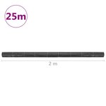 vidaXL Toile de paillage PP 2 x 25 m Noir