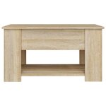 vidaXL Table basse Chêne sonoma 79x49x41 cm Bois d'ingénierie