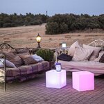 Cube lumineux sans fil led multicolore carry c40 multicolore polyéthylène h40cm
