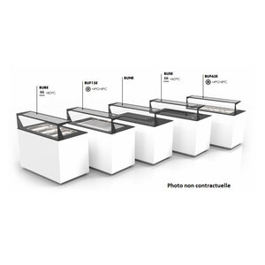 Buffet de service réfrigéré plaque froide avec bacs - 1300x700 mm - sayl -  - pierre hpl 1300x700x1300mm