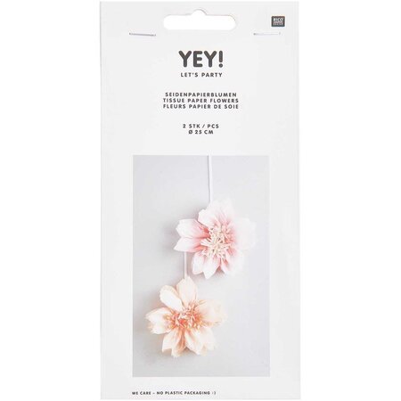 2 Fleurs de cerisiers en papier de soie  Sakura 25 cm