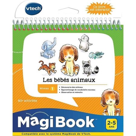 Vtech - livre interactif magibook - les bébés animaux
