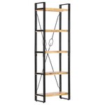 vidaXL Bibliothèque à 5 niveaux 60x30x180 cm Bois de manguier solide