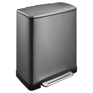 EKO Poubelle à pédale E-Cube 28 L+18 L Acier
