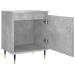 vidaXL Table de chevet gris béton 40x30x50 cm bois d'ingénierie