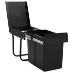 vidaXL Poubelle amovible de cuisine fermeture en douceur 20 L