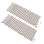 Lot de 2 matelas bain de soleil sormiou taupe polyester 180x60cm