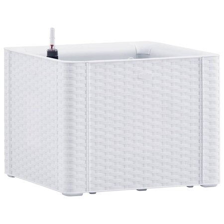 vidaXL Lit surélevé de jardin avec système d'arrosage Blanc 43x43x33cm
