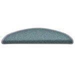 vidaXL Tapis de marches d'escalier 15 Pièces Bleu 56x17x3 cm