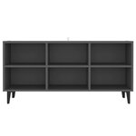 vidaXL Meuble TV avec pieds en métal Gris 103 5x30x50 cm