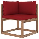 vidaXL Salon palette de jardin 7 Pièces et coussins Bois de pin imprégné