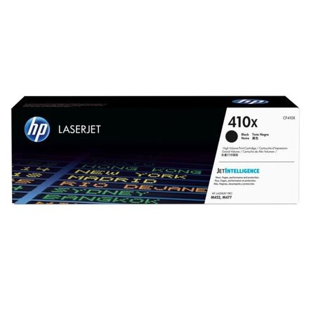 Hp 410x toner laserjet noir authentique grande capacité (cf410x) pour hp color laserjet pro m452/m477