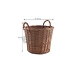 Panière de rangement ronde en osier