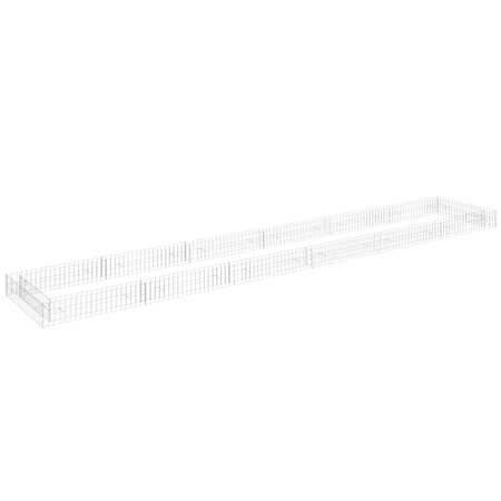 vidaXL Lit surélevé à gabion Acier galvanisé 600x100x20 cm