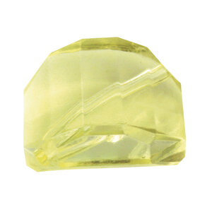Perle acrylique Jaune indien Carré facetté 1 pièc.