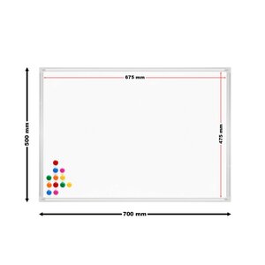 Tableau magnétique wattshiteboard mural 70x50cm 12 aimants inclus tableau affichage