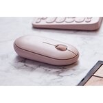 Logitech souris filaire m350 pebble rose
