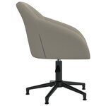 vidaXL Chaises pivotantes à manger lot de 4 gris clair velours