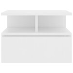 vidaXL Table de chevet flottante Blanc 40x31x27 cm Bois d'ingénierie