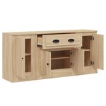 vidaXL Buffets 3 Pièces Chêne sonoma Bois d'ingénierie