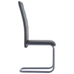 vidaXL Chaises à manger cantilever lot de 4 gris similicuir