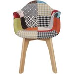 Fauteuil scandinave pour enfants patchwork
